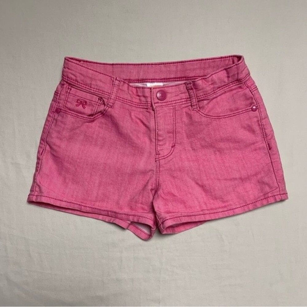 Gymboree Pink Colored Denim Jean Shorts Girl’s 7 Summer Snap Adjustable Cozy